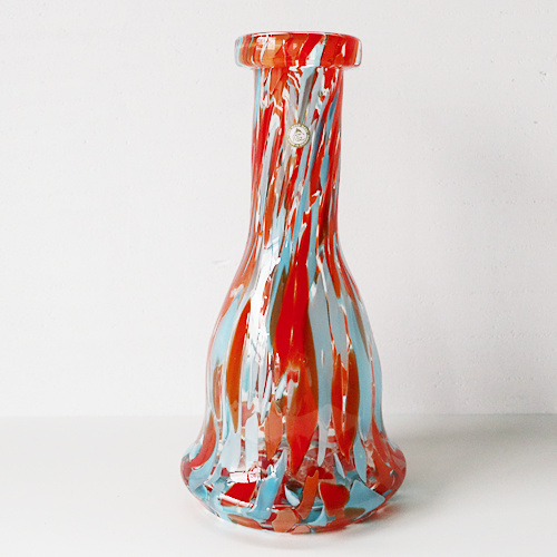 SALE■ 沖縄県産　琉球シーシャボトル　マーブル　オレンジ × スカイ × ホワイト