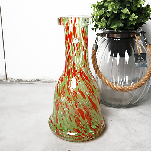 SALE■ 沖縄県産　琉球シーシャボトル　マーブル　オレンジ × グリーン